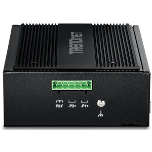 TRENDnet TI-BG108 10-Port Ethernet Switch, 8 Gigabit PoE++ ports, 2 shared Gigabit RJ-45/SFP slots, 20 Gbps switching capacity, DIN-rail/wall mount